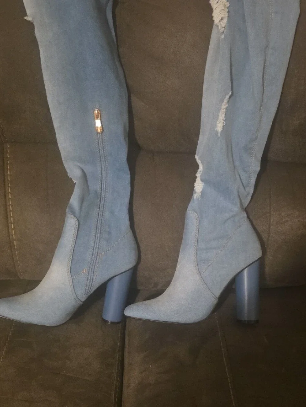 Cape Robbin Powder Blue Pointed Toe Booties
